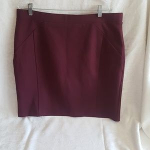 Burgandy pencil skirt